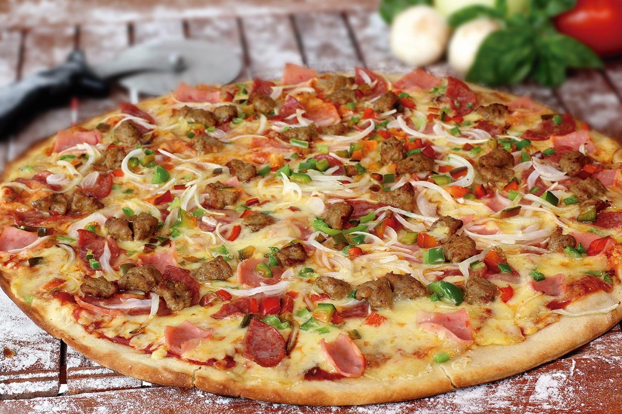 Pizza hecha a mano